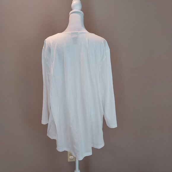 Chico's  Shimmer Shamrock 3/4 Sleeve Top Size XXL NWT - Picture 6 of 8